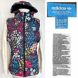 Adidas Originals Women's Medium Slim Jacket AOP "Corsages" Hood Floral EUC